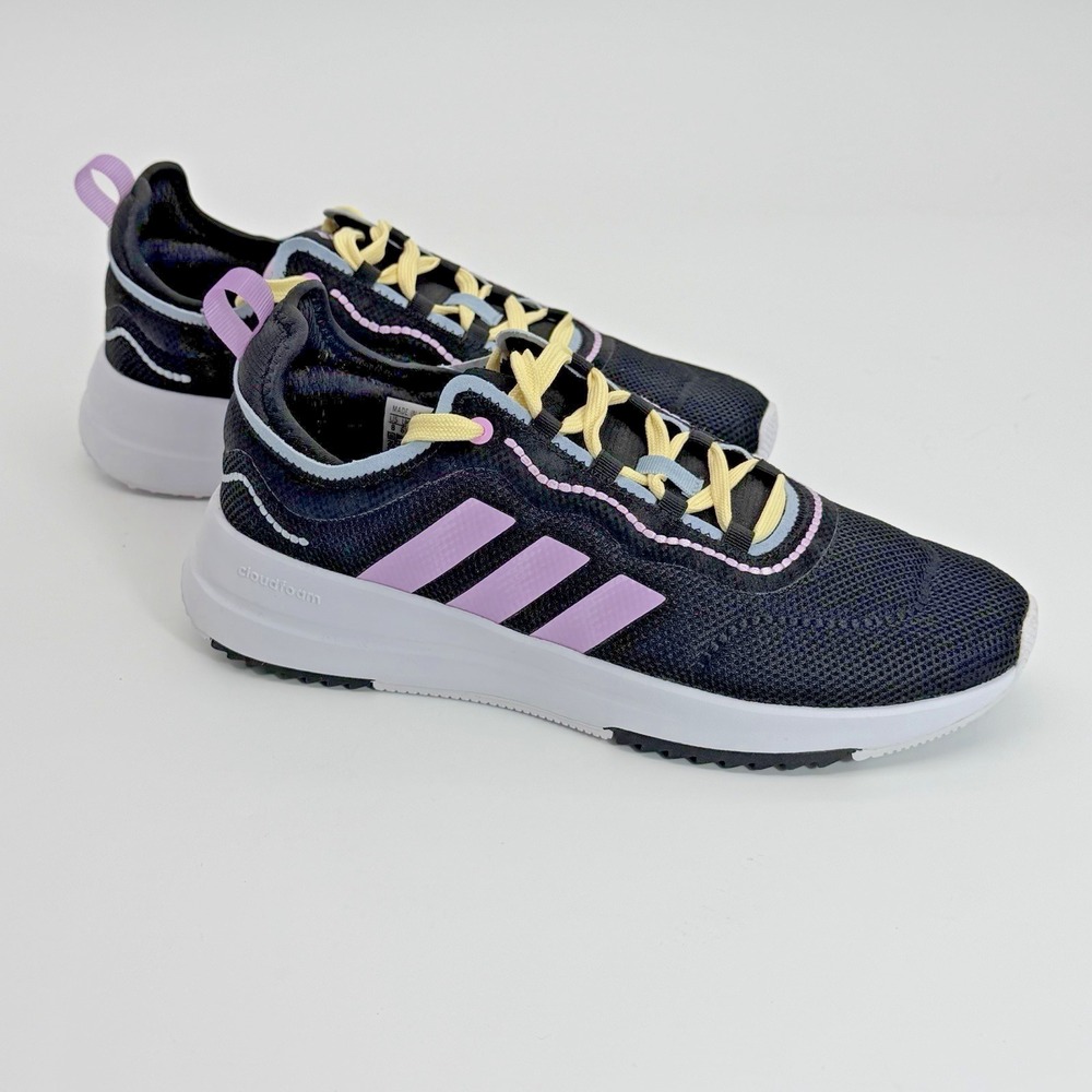 Adidas Fukasa Run Women's Size 8 Black Pink Cloudfoam Athletic Running Sneakers